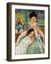 Cassatt: Mother Sewing-Mary Cassatt-Framed Giclee Print