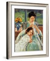 Cassatt: Mother Sewing-Mary Cassatt-Framed Giclee Print