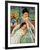 Cassatt: Mother Sewing-Mary Cassatt-Framed Giclee Print