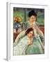 Cassatt: Mother Sewing-Mary Cassatt-Framed Giclee Print