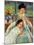 Cassatt: Mother Sewing-Mary Cassatt-Mounted Giclee Print