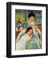 Cassatt: Mother Sewing-Mary Cassatt-Framed Premium Giclee Print