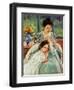 Cassatt: Mother Sewing-Mary Cassatt-Framed Premium Giclee Print