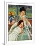 Cassatt: Mother Sewing-Mary Cassatt-Framed Giclee Print