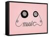 Cassette Tape Music Graphic Design,Music Background Design Concept-VAZZEN-Framed Stretched Canvas