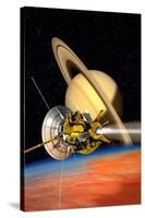 Cassini-Huygens Probe At Titan, Artwork-David Ducros-Stretched Canvas