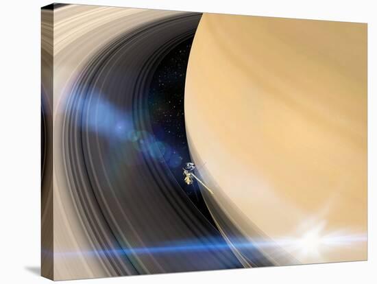 Cassini's Grand Finale at Saturn-null-Stretched Canvas