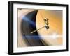 Cassini's Grand Finale at Saturn-null-Framed Premium Photographic Print