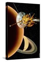 Cassini Spacecraft Near Titan-David Ducros-Stretched Canvas