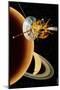 Cassini Spacecraft Near Titan-David Ducros-Mounted Premium Photographic Print