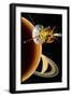 Cassini Spacecraft Near Titan-David Ducros-Framed Photographic Print