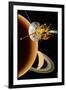 Cassini Spacecraft Near Titan-David Ducros-Framed Photographic Print