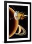 Cassini Spacecraft Near Titan-David Ducros-Framed Photographic Print