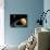 Cassini Spacecraft Orbiting Saturn and And its Moon Titan-null-Art Print displayed on a wall