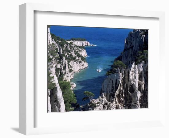 Cassis, Calanque d'En Vau, Bouches-Du-Rhone, Provence, France, Mediterranean-Bruno Morandi-Framed Photographic Print