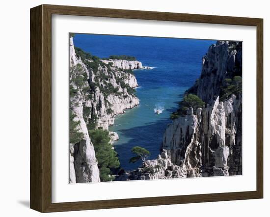 Cassis, Calanque d'En Vau, Bouches-Du-Rhone, Provence, France, Mediterranean-Bruno Morandi-Framed Photographic Print