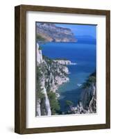 Cassis, Calanque d'En Vau, Cote Des Calanques, Bouches Du Rhone, Mediterranean, Provence, France-Bruno Morandi-Framed Photographic Print