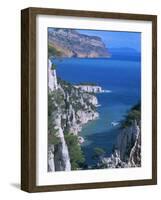 Cassis, Calanque d'En Vau, Cote Des Calanques, Bouches Du Rhone, Mediterranean, Provence, France-Bruno Morandi-Framed Photographic Print