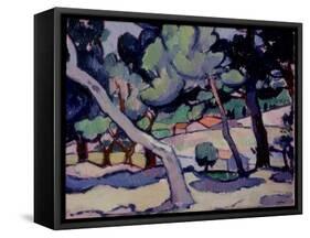 Cassis Landscape in Mid Spring, 1913-Samuel John Peploe-Framed Stretched Canvas