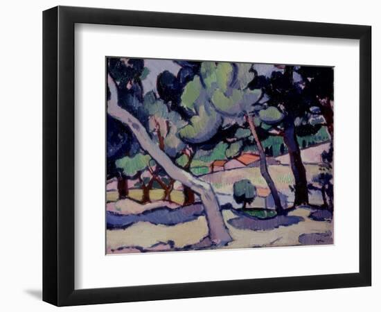 Cassis Landscape in Mid Spring, 1913-Samuel John Peploe-Framed Premium Giclee Print