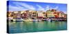 Cassis Old Town Port Promenade, Provence, France-Xantana-Stretched Canvas