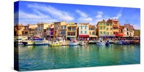 Cassis Old Town Port Promenade, Provence, France-Xantana-Stretched Canvas