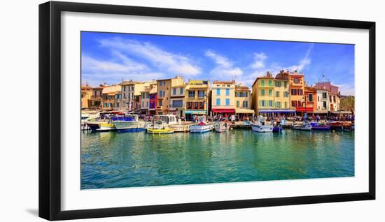 Cassis Old Town Port Promenade, Provence, France-Xantana-Framed Photographic Print