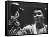Cassius Clay After Defeating Doug Jones in Close Heavyweight Bout, in Madison Square Garden-George Silk-Framed Stretched Canvas