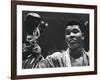 Cassius Clay After Defeating Doug Jones in Close Heavyweight Bout, in Madison Square Garden-George Silk-Framed Premium Photographic Print