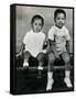 Cassius Clay Sitting on a Bench with His Brother Rudy-null-Framed Stretched Canvas