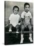 Cassius Clay Sitting on a Bench with His Brother Rudy-null-Stretched Canvas