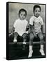 Cassius Clay Sitting on a Bench with His Brother Rudy-null-Framed Stretched Canvas