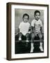 Cassius Clay Sitting on a Bench with His Brother Rudy-null-Framed Photographic Print