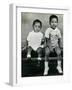 Cassius Clay Sitting on a Bench with His Brother Rudy-null-Framed Photographic Print