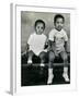 Cassius Clay Sitting on a Bench with His Brother Rudy-null-Framed Photographic Print