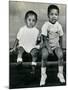 Cassius Clay Sitting on a Bench with His Brother Rudy-null-Mounted Photographic Print