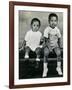 Cassius Clay Sitting on a Bench with His Brother Rudy-null-Framed Photographic Print