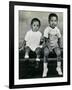 Cassius Clay Sitting on a Bench with His Brother Rudy-null-Framed Photographic Print