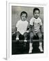 Cassius Clay Sitting on a Bench with His Brother Rudy-null-Framed Photographic Print