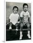 Cassius Clay Sitting on a Bench with His Brother Rudy-null-Framed Photographic Print