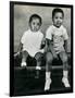 Cassius Clay Sitting on a Bench with His Brother Rudy-null-Framed Photographic Print