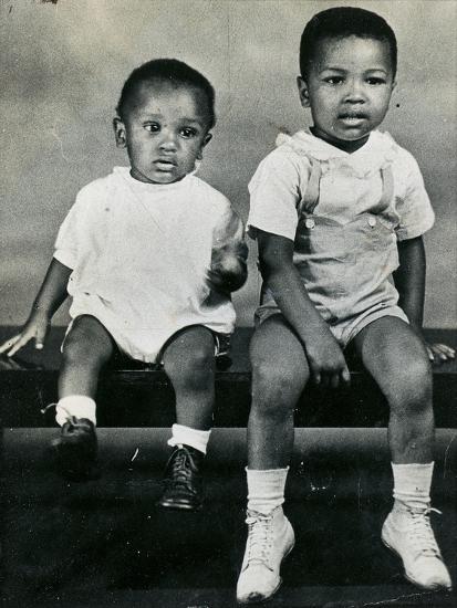 Cassius Clay Sitting on a Bench with His Brother Rudy' Photographic Print | AllPosters.com