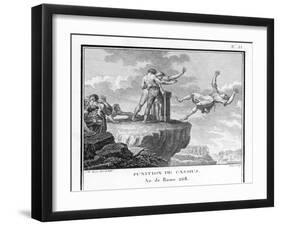 Cassius Convicted of Political Wrong-Doing is Killed by Being Thrown from the Tarpeian Rock Rome-Augustyn Mirys-Framed Art Print