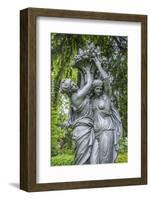 Cast iron allegories in City Hall Garden, Epernay, Champagne, France-Lisa S. Engelbrecht-Framed Photographic Print