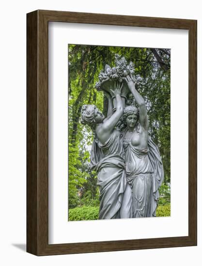 Cast iron allegories in City Hall Garden, Epernay, Champagne, France-Lisa S. Engelbrecht-Framed Photographic Print