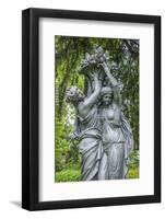 Cast iron allegories in City Hall Garden, Epernay, Champagne, France-Lisa S. Engelbrecht-Framed Photographic Print