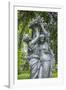 Cast iron allegories in City Hall Garden, Epernay, Champagne, France-Lisa S. Engelbrecht-Framed Photographic Print