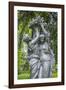 Cast iron allegories in City Hall Garden, Epernay, Champagne, France-Lisa S. Engelbrecht-Framed Photographic Print