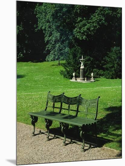 Cast Iron Bench and Fountain-Karl Friedrich Schinkel-Mounted Giclee Print