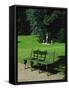 Cast Iron Bench and Fountain-Karl Friedrich Schinkel-Framed Stretched Canvas